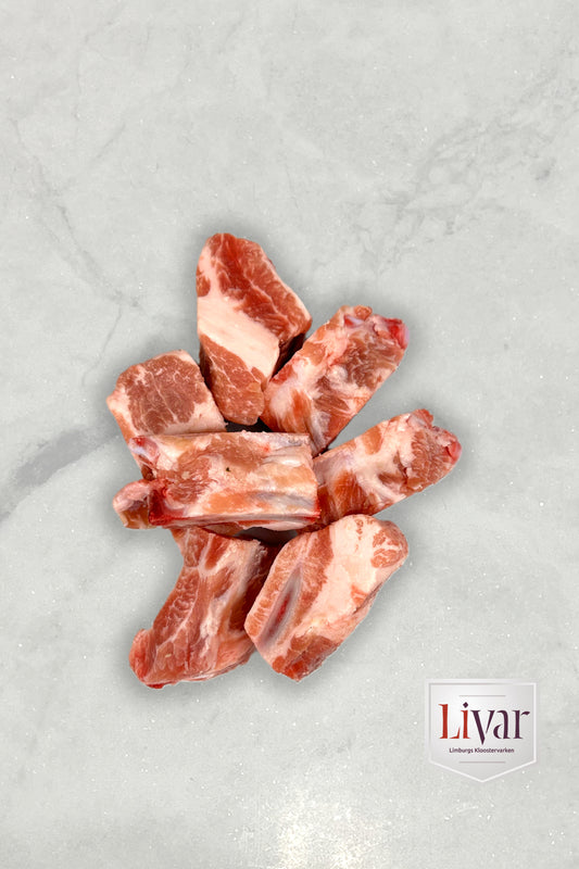 Spareribs gezaagd